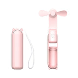 NNEDSZ GOMINIMO USB Rechargeable Portable Handheld Fan with 3 Speed(Pink)