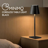 NNEDSZ Rechargeable Cordless Table Lamp with Stepless Dimming Brightness (Black)