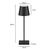 NNEDSZ Rechargeable Cordless Table Lamp with Stepless Dimming Brightness (Black)