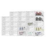 NNEDSZ GOMINIMO Plastic Shoe Box 24PCS Medium Size Premium (White)
