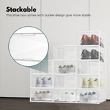 NNEDSZ GOMINIMO Plastic Shoe Box 24PCS Medium Size Premium (White)