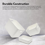 NNEDSZ 6 Pieces Plastic Storage Bins with 4 Lids (Beige)