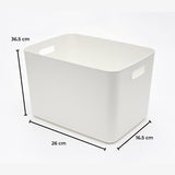 NNEDSZ 6 Pieces Plastic Storage Bins with 4 Lids (Beige)