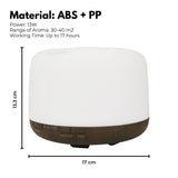 NNEDSZ GOMINIMO 5 in1 LED Aromatherapy Essential Oil Diffuser 500ml (Dark Wood Base)