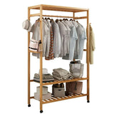 NNEDSZ Bamboo Wardrobe on Wheels 100cm