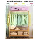 NNEDSZ Bamboo Wardrobe on Wheels 100cm
