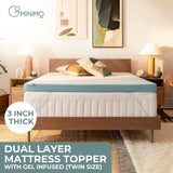 NNEDSZ Dual Layer Mattress Topper 3 inch with Gel Infused (Twin)
