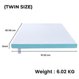 NNEDSZ Dual Layer Mattress Topper 3 inch with Gel Infused (Twin)