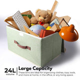 NNEDSZ 3 Pack 24L Foldable Storage Organizers (Green)