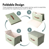 NNEDSZ 3 Pack 24L Foldable Storage Organizers (Green)