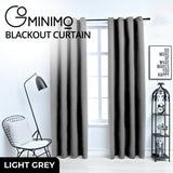 NNEDSZ Blackout Window Curtains for Thermal Insulated Room (Set of 2, W132cm x D243cm, Light Grey)