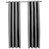 NNEDSZ Blackout Window Curtains for Thermal Insulated Room (Set of 2, W132cm x D243cm, Light Grey)