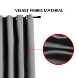 NNEDSZ Blackout Window Curtains for Thermal Insulated Room (Set of 2, W132cm x D243cm, Light Grey)