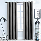 NNEDSZ Blackout Window Curtains for Thermal Insulated Room (Set of 2, W132cm x D243cm, Light Grey)
