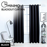 NNEDSZ Blackout Window Curtains for Thermal Insulated Room (Set of 2, W132cm x D243cm, Black)