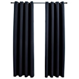 NNEDSZ Blackout Window Curtains for Thermal Insulated Room (Set of 2, W132cm x D243cm, Black)