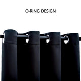 NNEDSZ Blackout Window Curtains for Thermal Insulated Room (Set of 2, W132cm x D243cm, Black)
