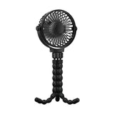 NNEDSZ 5000mAh Rechargeable Clip Fan with Flexible Tripod (Black)
