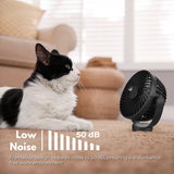 NNEDSZ 5000mAh Rechargeable Clip Fan with Flexible Tripod (Black)