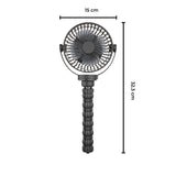 NNEDSZ 5000mAh Rechargeable Clip Fan with Flexible Tripod (Black)