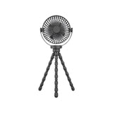 NNEDSZ 5000mAh Rechargeable Clip Fan with Flexible Tripod (Black)