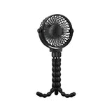 NNEDSZ 5000mAh Rechargeable Clip Fan with Flexible Tripod (Black)