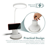 NNEDSZ Desk Lamp With Pen And Phone Holder (White)