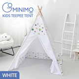 NNEDSZ Kids Teepee Tent with Side Window and Carry Case (White Forest)