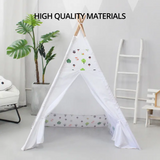 NNEDSZ Kids Teepee Tent with Side Window and Carry Case (White Forest)