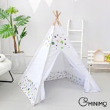 NNEDSZ Kids Teepee Tent with Side Window and Carry Case (White Forest)