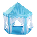 NNEDSZ Kids Hexagonal Tent with LED Lights (Blue)