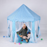 NNEDSZ Kids Hexagonal Tent with LED Lights (Blue)