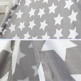 NNEDSZ Kids Teepee Tent with Side Window and Carry Case (Grey Star)