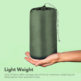 NNEDSZ Double Inflatable Camping Sleeping Pad with Pillow (Army Green)