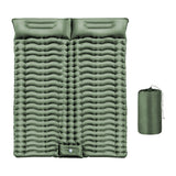 NNEDSZ Double Inflatable Camping Sleeping Pad with Pillow (Army Green)