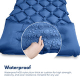NNEDSZ Inflatable Camping Sleeping Pad with Pillow - Navy Blue