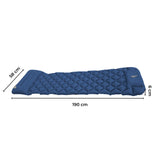 NNEDSZ Inflatable Camping Sleeping Pad with Pillow - Navy Blue