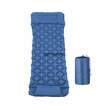 NNEDSZ Inflatable Camping Sleeping Pad with Pillow - Navy Blue