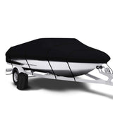 NNEDSZ  14-16 FT Waterproof Boat Cover (Black)