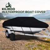 NNEDSZ  14-16 FT Waterproof Boat Cover (Black)