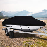 NNEDSZ  14-16 FT Waterproof Boat Cover (Black)