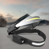 NNEDSZ 2PCS LED Rechargeable Headlamp with Motion Sensor (Black and Yellow)