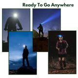 NNEDSZ 2PCS LED Rechargeable Headlamp with Motion Sensor (Black and Yellow)