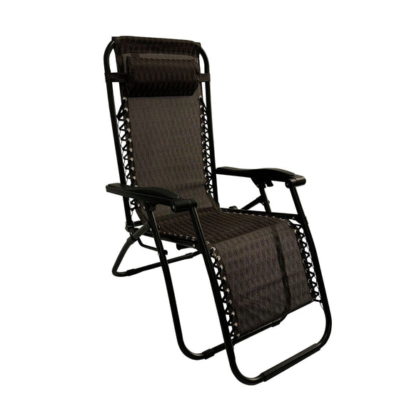 NNEDSZ Folding Reclining Camping Chair With Breathable Mesh (Argyle)