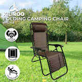 NNEDSZ Folding Reclining Camping Chair With Breathable Mesh (Argyle)