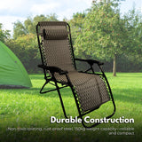 NNEDSZ Folding Reclining Camping Chair With Breathable Mesh (Argyle)
