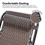 NNEDSZ Folding Reclining Camping Chair With Breathable Mesh (Argyle)
