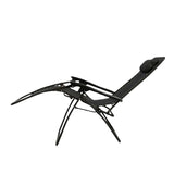 NNEDSZ Folding Reclining Camping Chair With Breathable Mesh (Black)