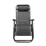 NNEDSZ Folding Reclining Camping Chair With Breathable Mesh (Black)