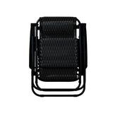 NNEDSZ Folding Reclining Camping Chair With Breathable Mesh (Black)